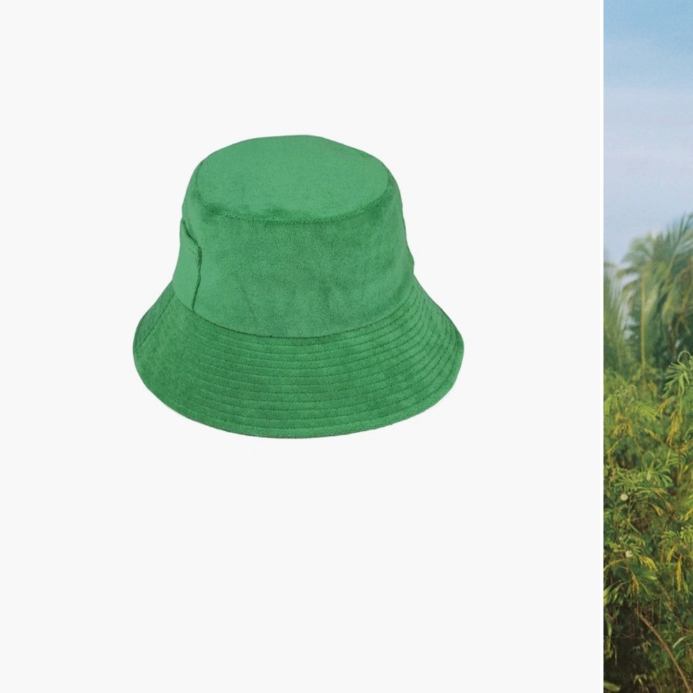 green bucket hat